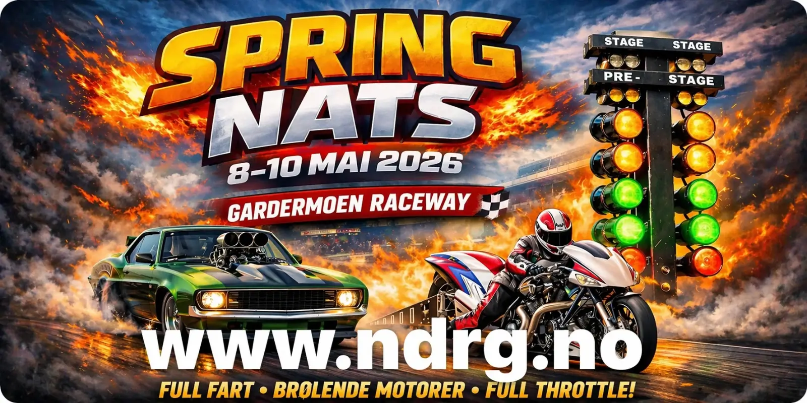 Dragerace Gardermoen 8 til 10 mai 2026