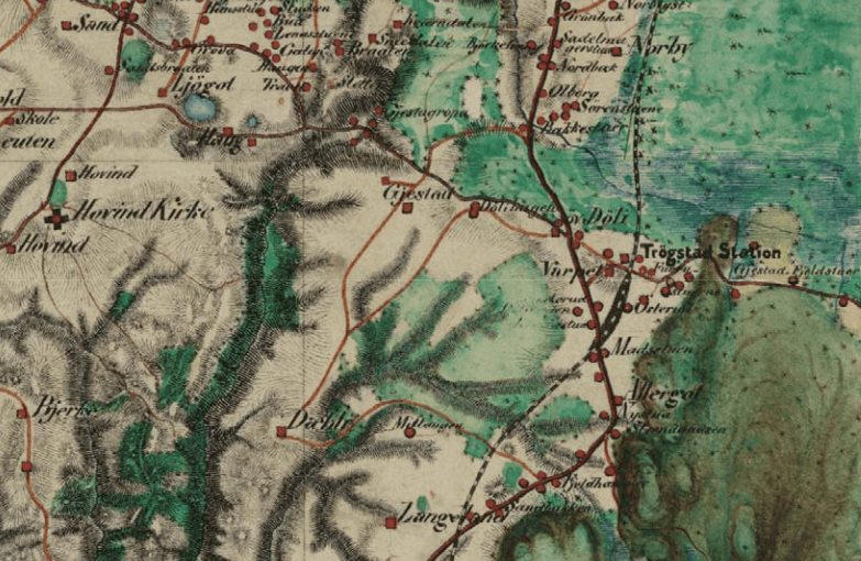 Kart over Jessheim fra 18599